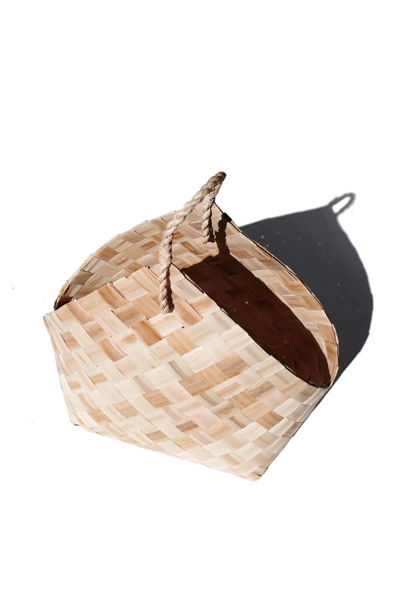 Smart shell ginger woven basket - pentagon Artisan