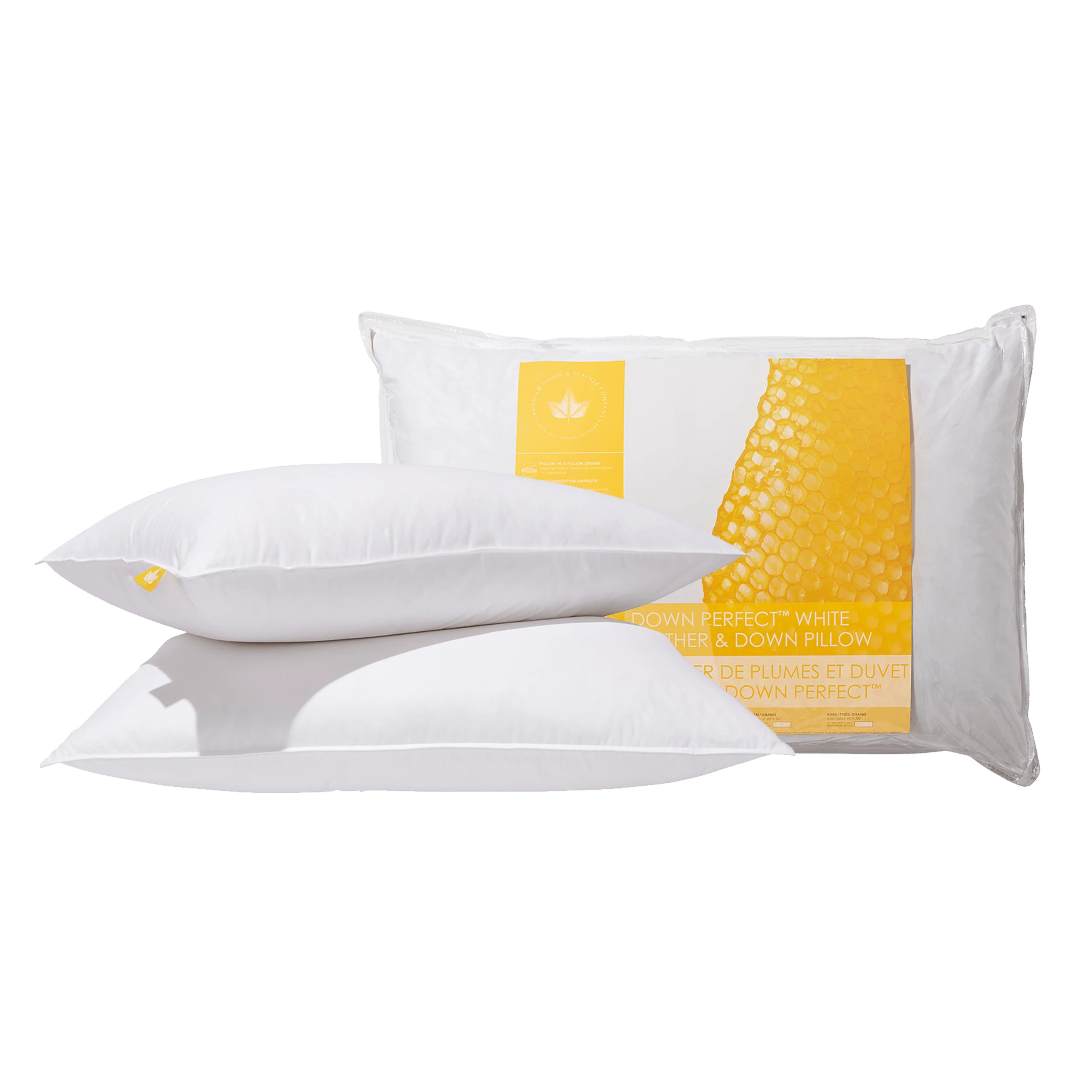 Reliable Canadian Down Feather Company Down ™ White Feather Down Pillow Medium Support 2 Pack Convenient