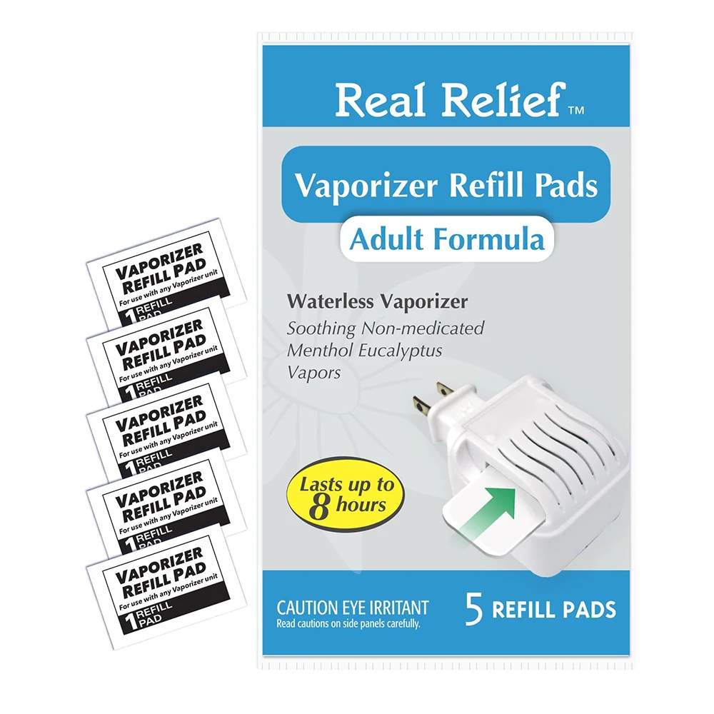 Versatile Relief Waterless Vaporizer Refills Pads Soothing Non Medicated Menthol Eucalyptus Vapors 5Ea Smart