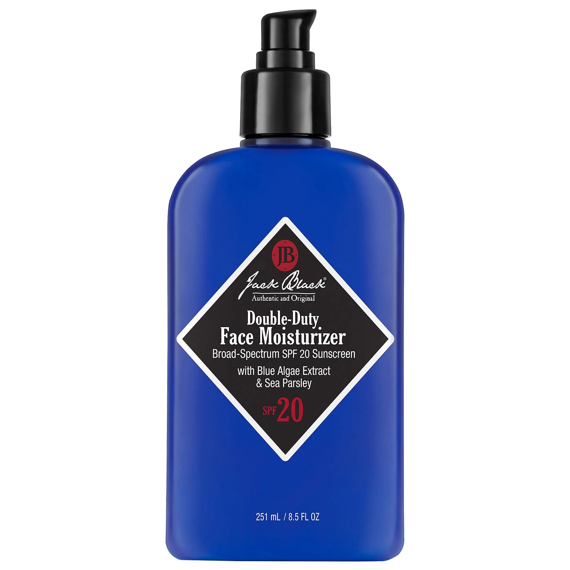 Dependable Black Monster Double-Duty Facial Moisturizer SPF 20 Lightweight Sunscreen Anti-Aging Face Cream with Blue Algae Sea Parsley for Daily Hydration Traditional