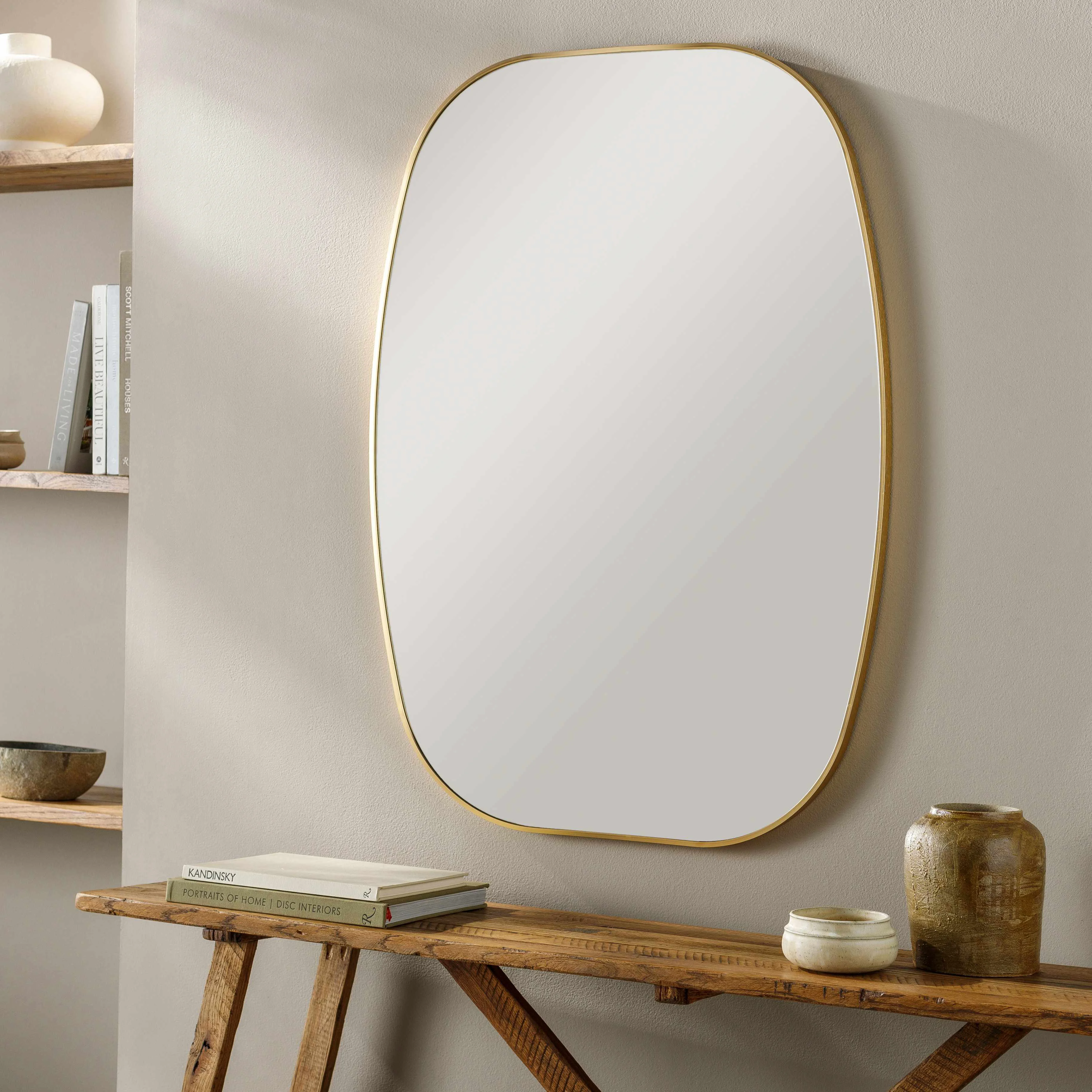 Trusted Kopparberg Gold Frame Round Mirror Verified