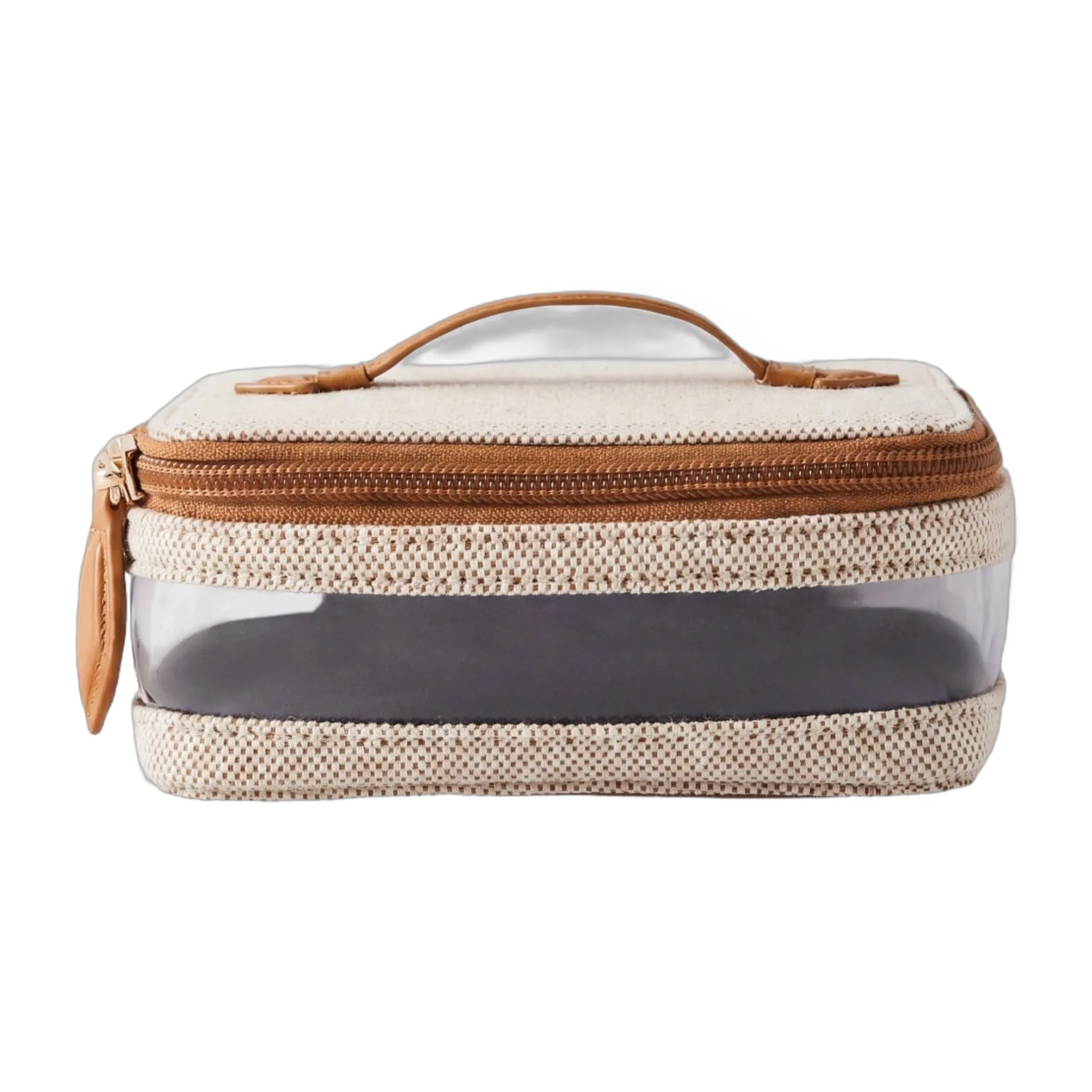 Comfortable Paravel Mini See-All Vanity Case Travel Cosmetic Toiletry Bag Scout Tan User-Friendly