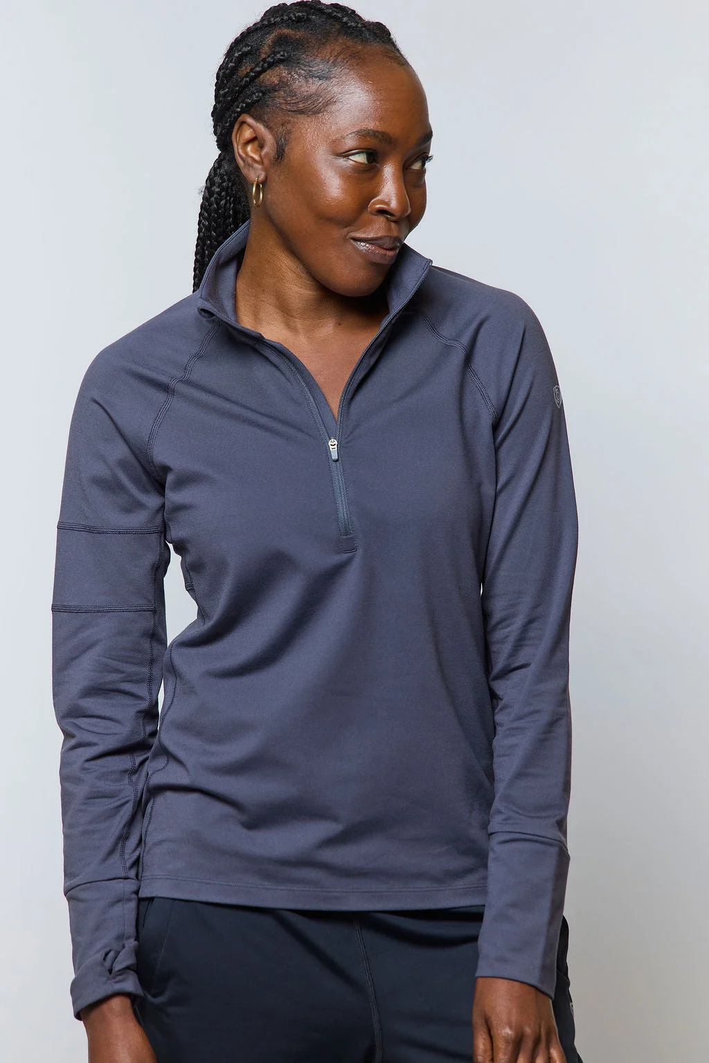 Breathable Foudy Mid-Weight Long Sleeve ½ Zip Top Fine
