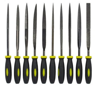 Powerful 10 Piece Small Hand Titanium Coated Diamond File Tool Set Kit Traditional