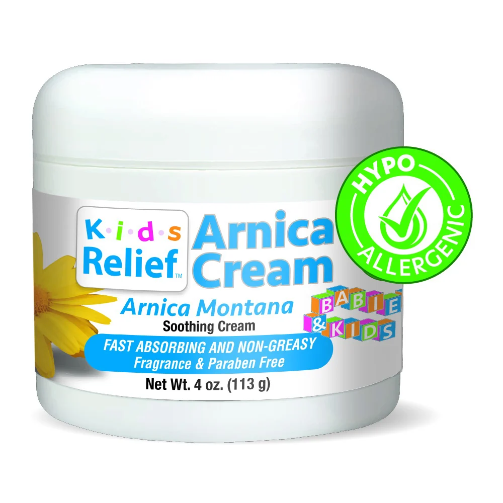 Carefully Designed Homeolab USA Kids Relief Arnica Montana Soothing Cream Fast Absorbing and Non Greasy Fragrance 4Oz 113g Lightweight