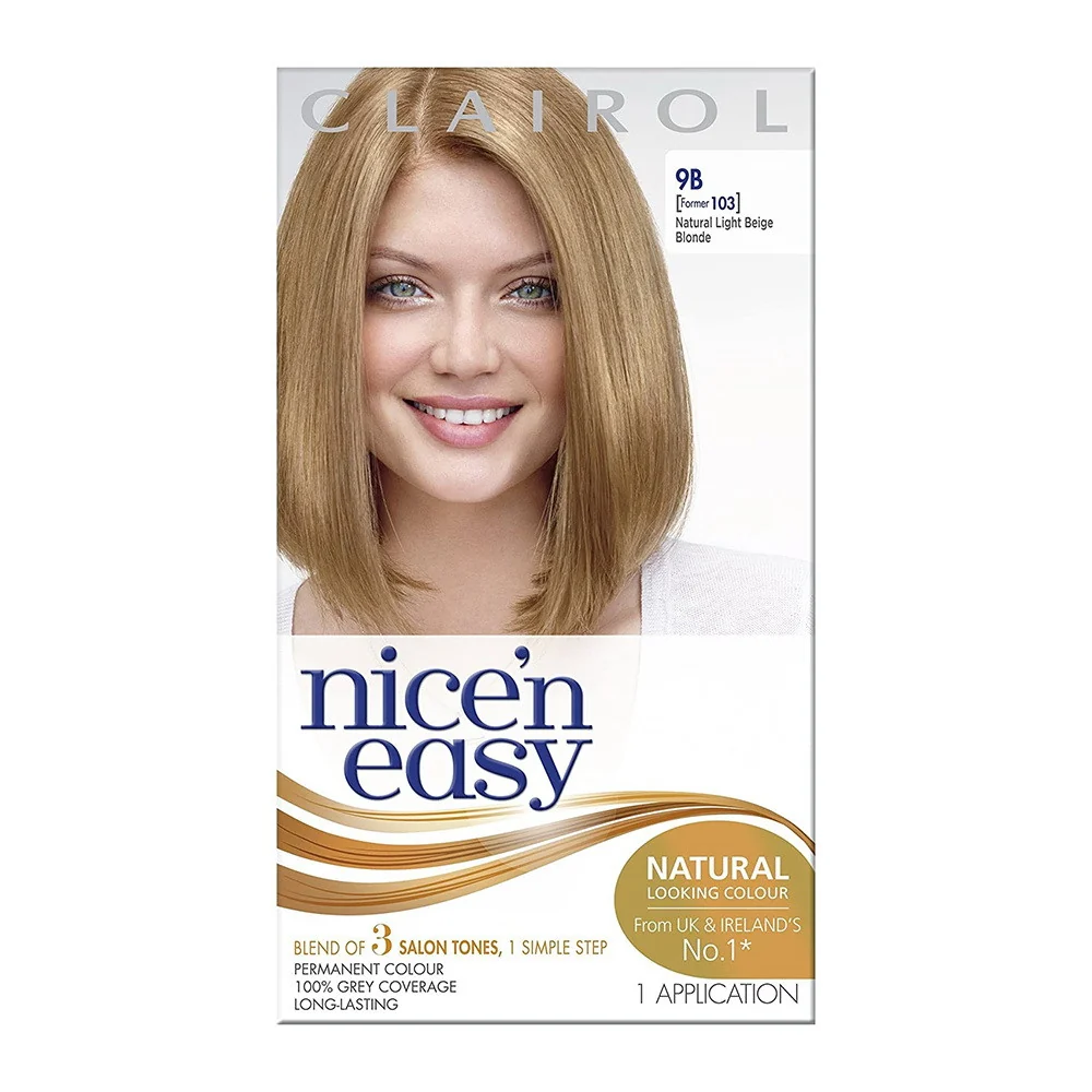 Top-Quality Clairol Nice N Easy Natural Light Neutral Blonde 103 Permanent Hair Color Kit Crafted