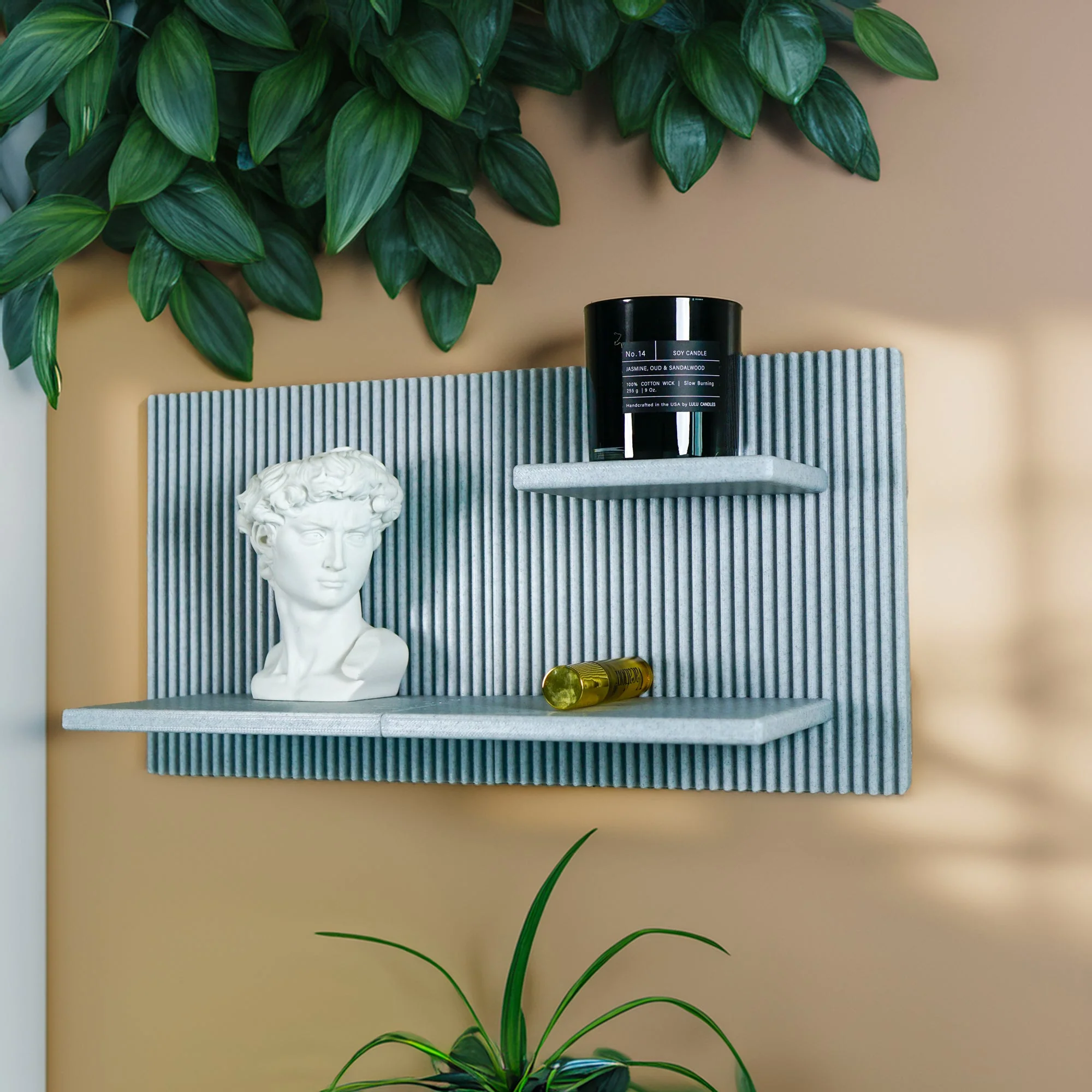Superior Modern Floating Wall Shelf Unique Retro Home Decor 3D Printed Perfume Display Reed Diffuser Shelf Wall Shelf Catchall Hosting Decor Gift EDGE Organic