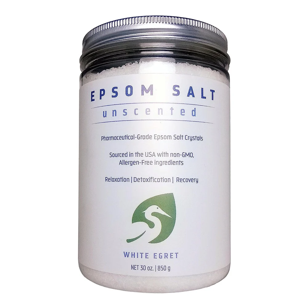 Practical White Egret Pharmaceutical Grade Bath Epsom Salt 30 Oz Soft