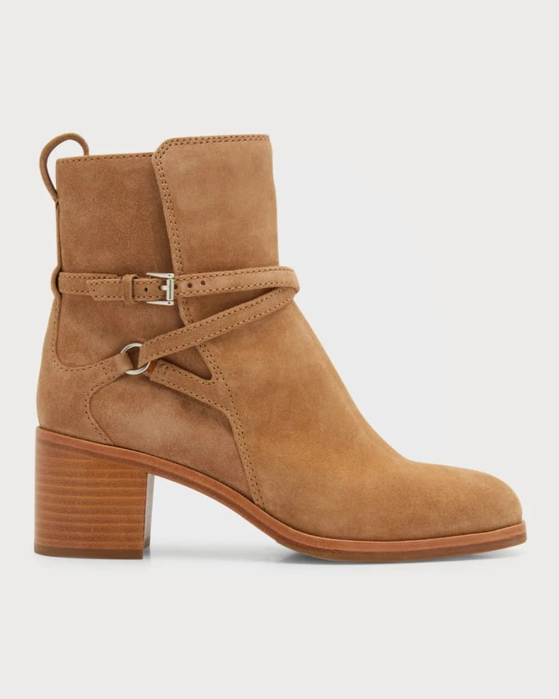 Reliable Rag Bone Hazel Suede Buckle Ankle Booties Breathable