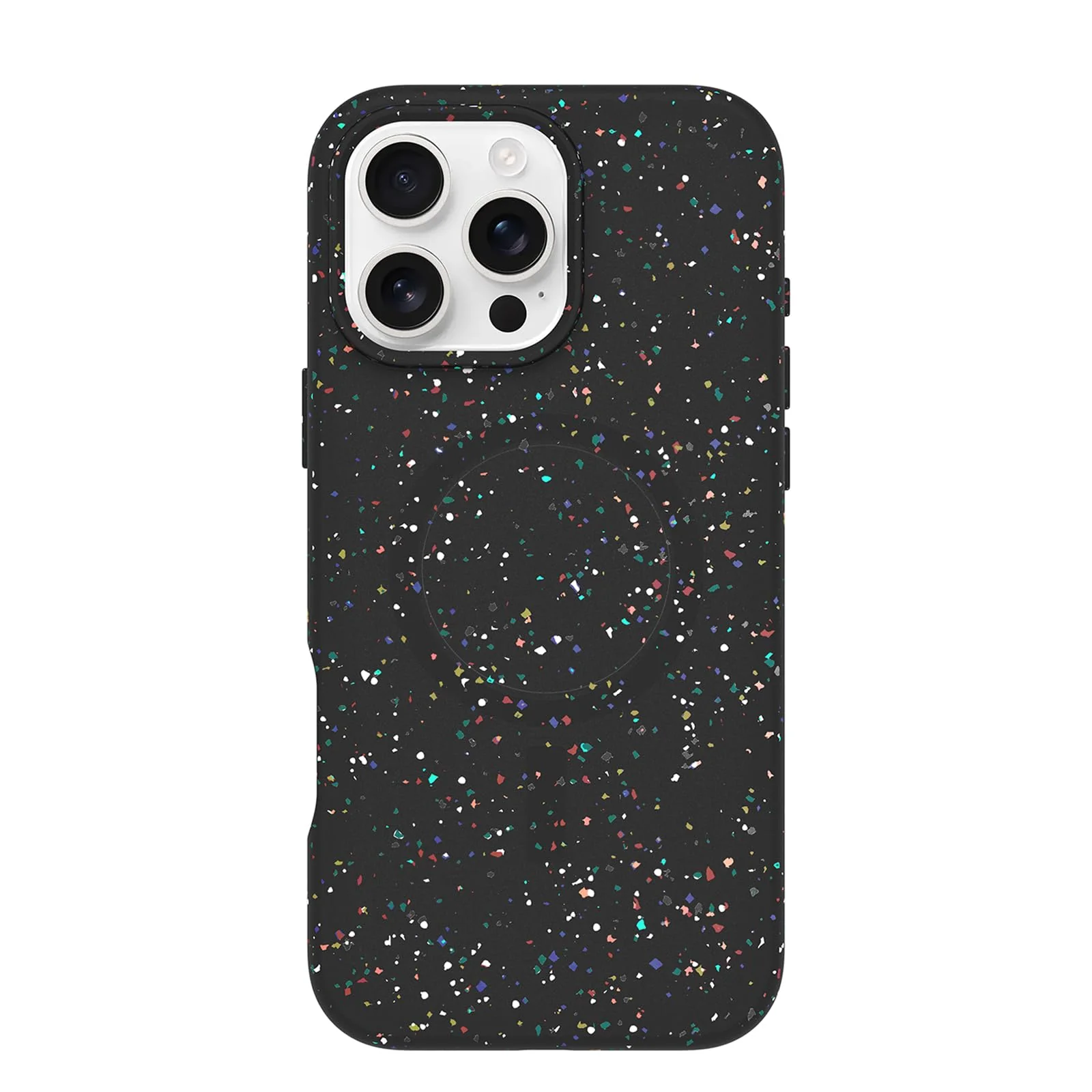 Trendy OtterBox Core Series for MagSafe for iPhone 16 Pro Max - Carnival Night Black Sleek Rubber Design Smooth Finish Camera Bumpers and Protective Screen Lip Elite
