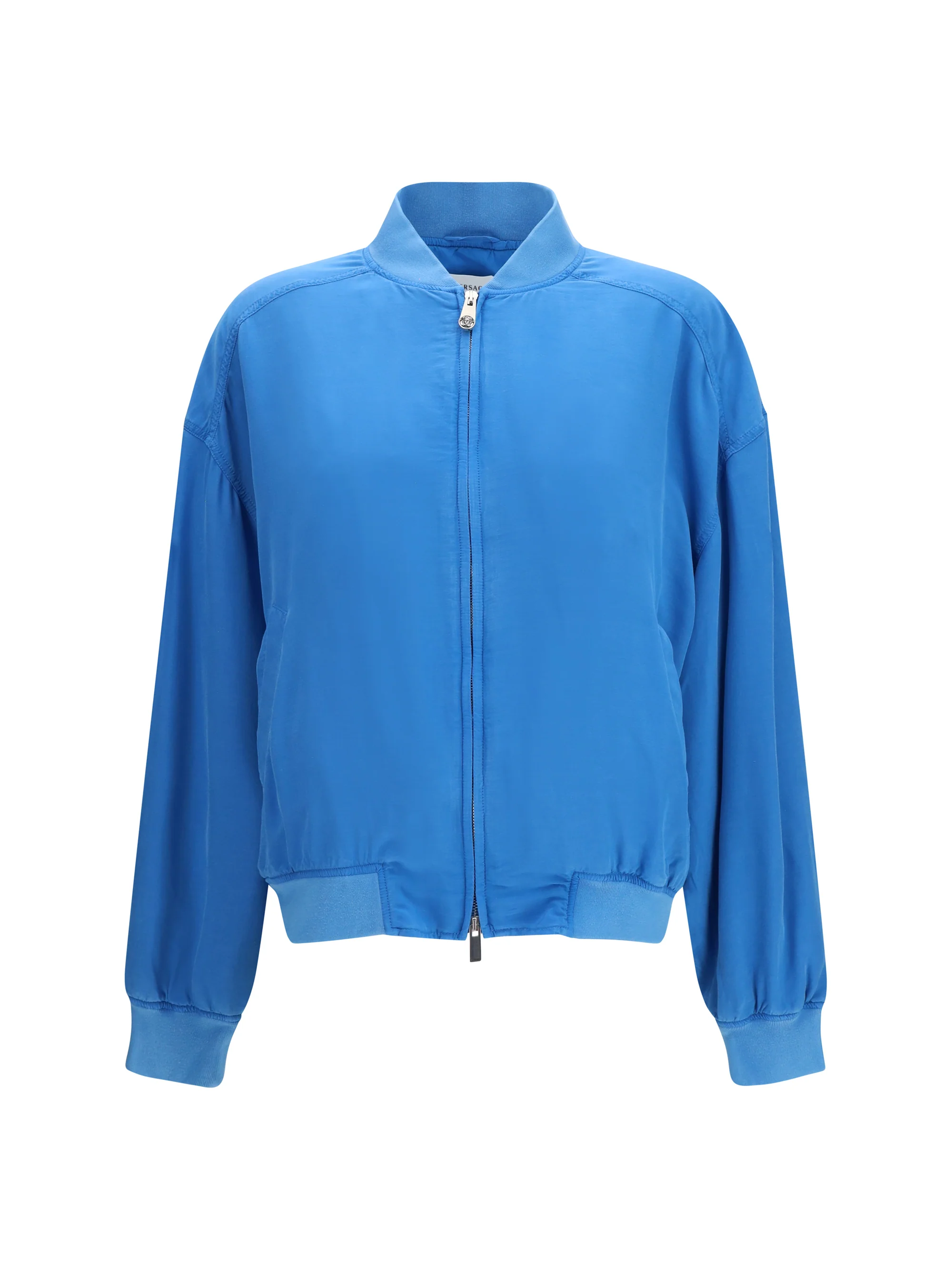 Quality Bomber Jacket Silk Zipper Azure Reusable
