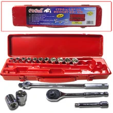 Dependable 17 PC 1 2 Drive Metric Socket Tool Kit Casual