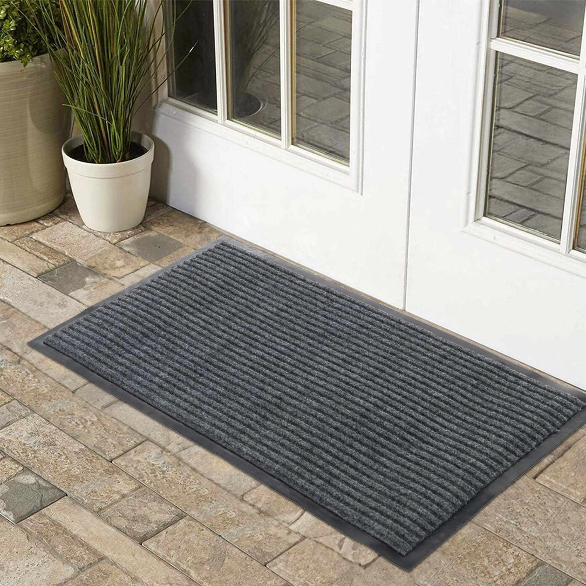 Fashionable Basic Outdoor Mat Gray Stylish