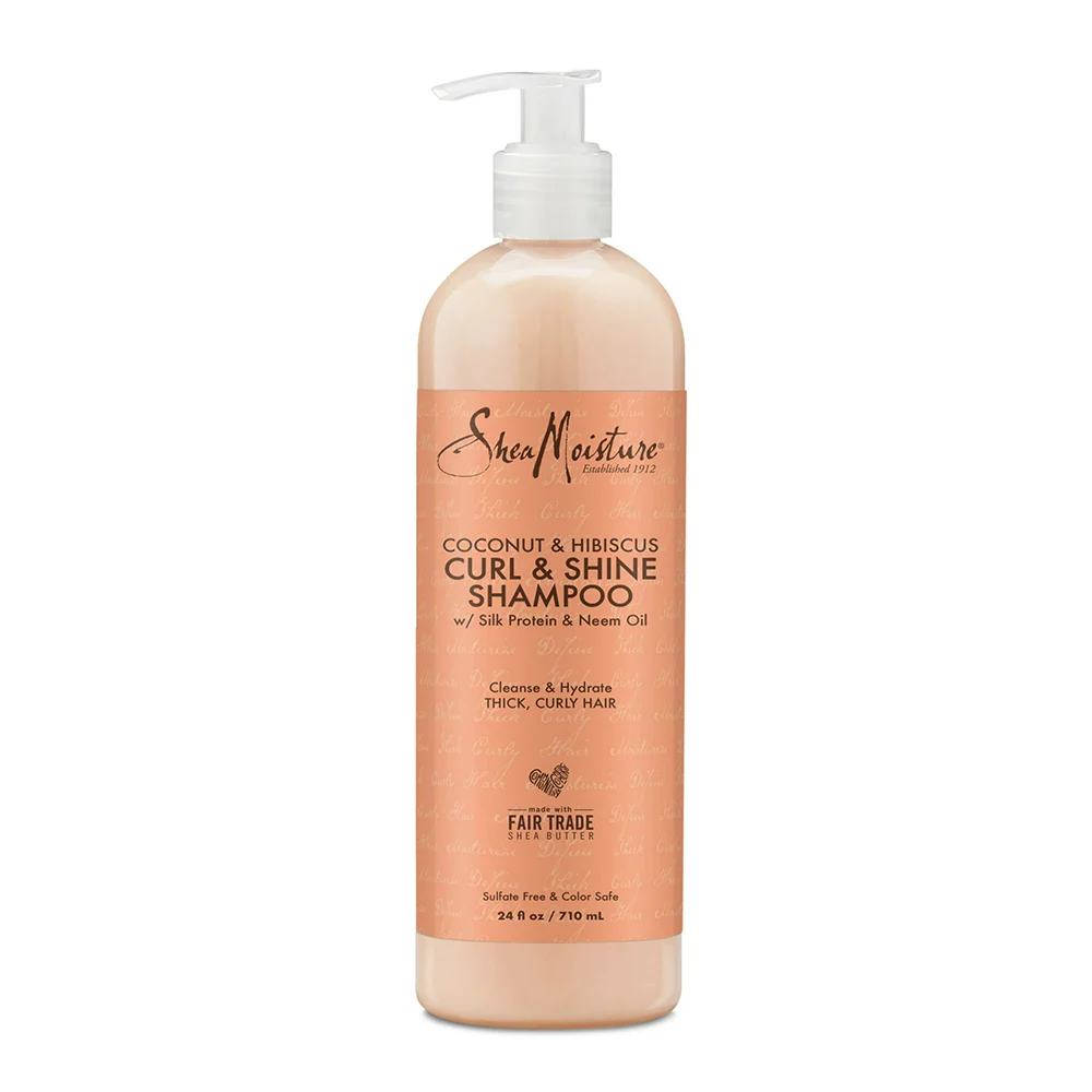 Contemporary SheaMoisture Silcone- Shampoo Coconut and Hibiscus 24 Oz Powerful