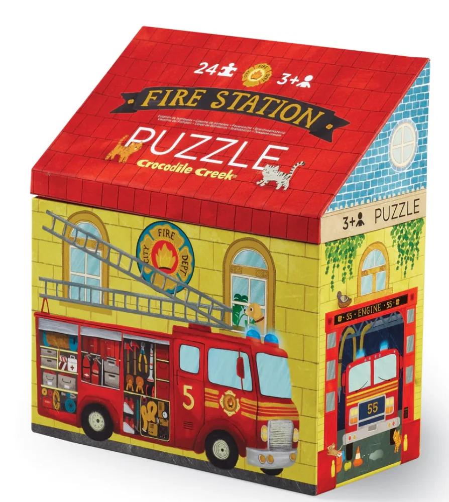 Contemporary 24pc Fire Station Puzzle Pure