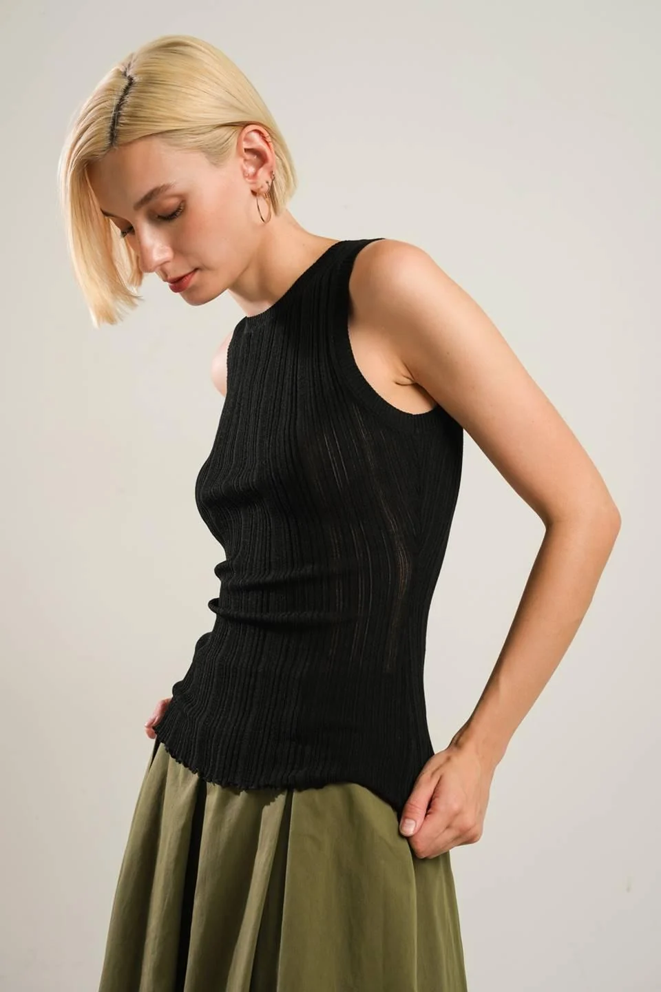 Dependable Be Right Back Black Sweater Top Organic