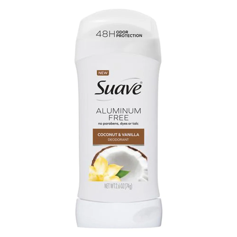 Effective Suave Aluminum Deodorant Coconut and Vanilla Deodorant for Women 2.6Oz 74g Eco-Friendly
