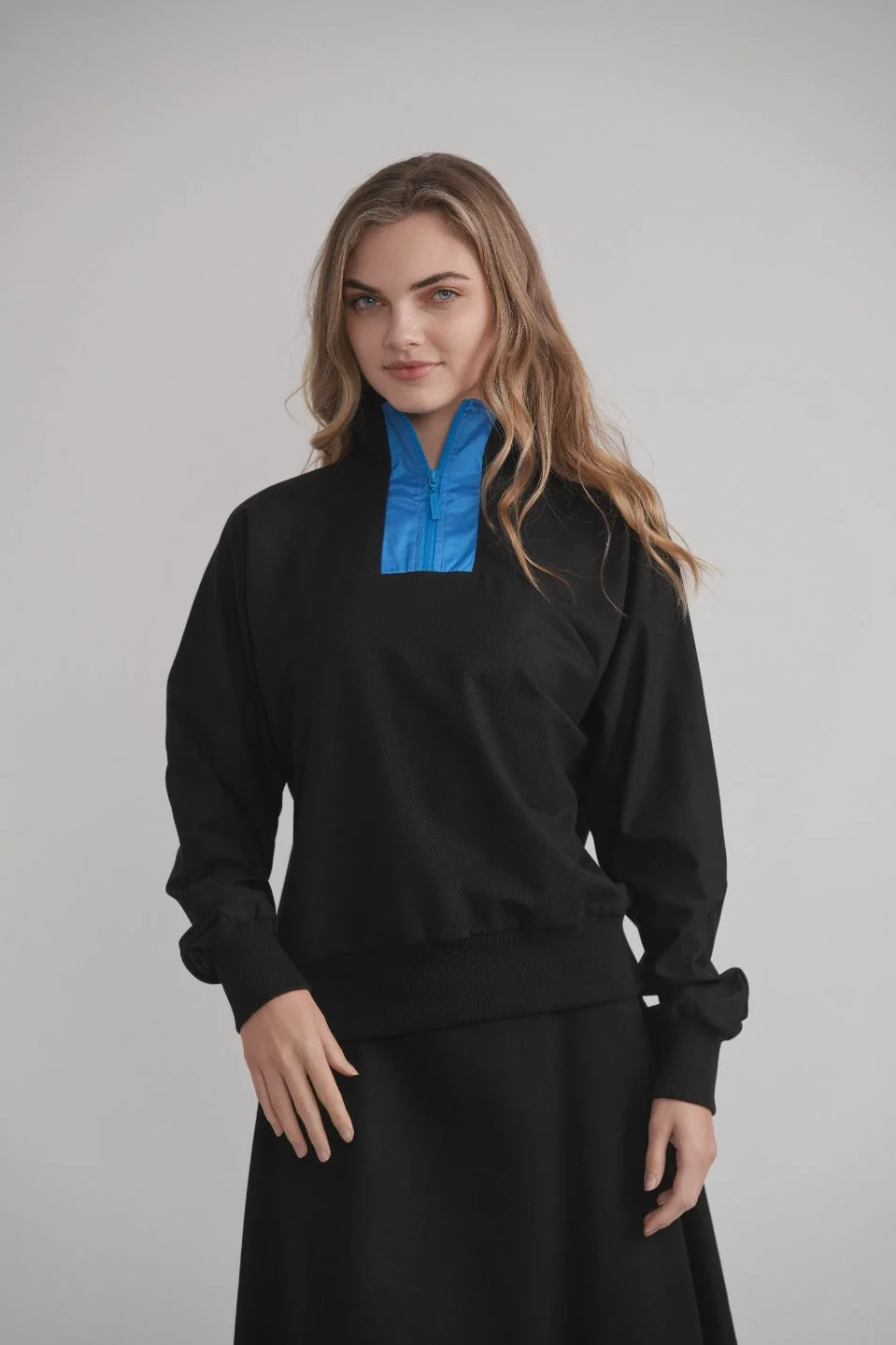 World-Class Matte Satin Top - Blue Fine Crafted