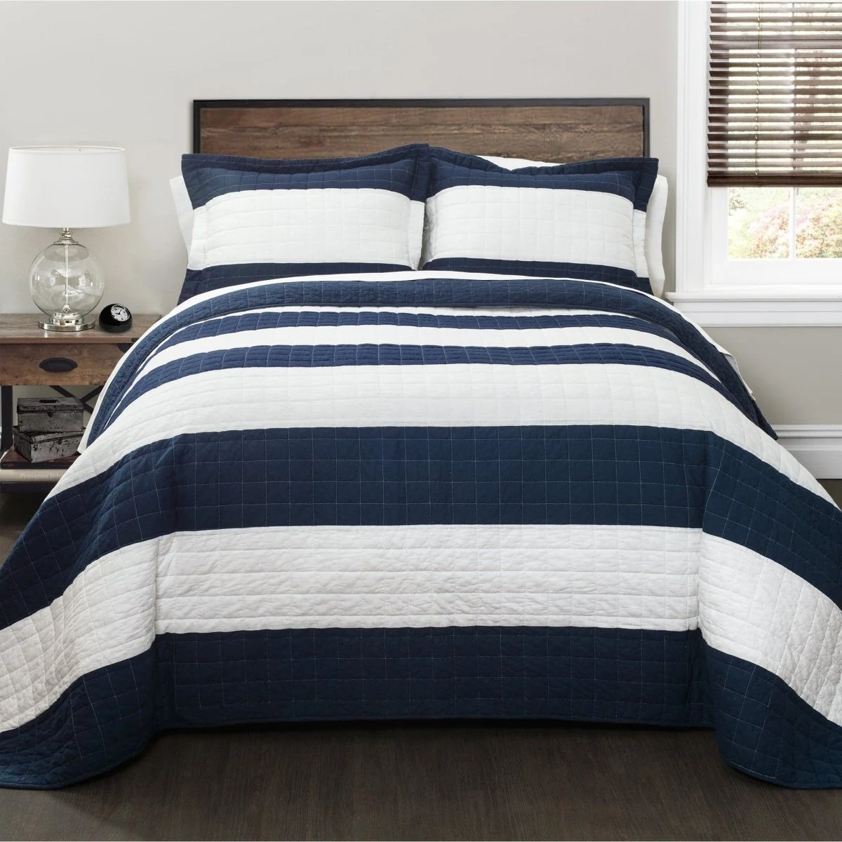 Genuine Stripe 3 Piece Quilt Set User-Friendly