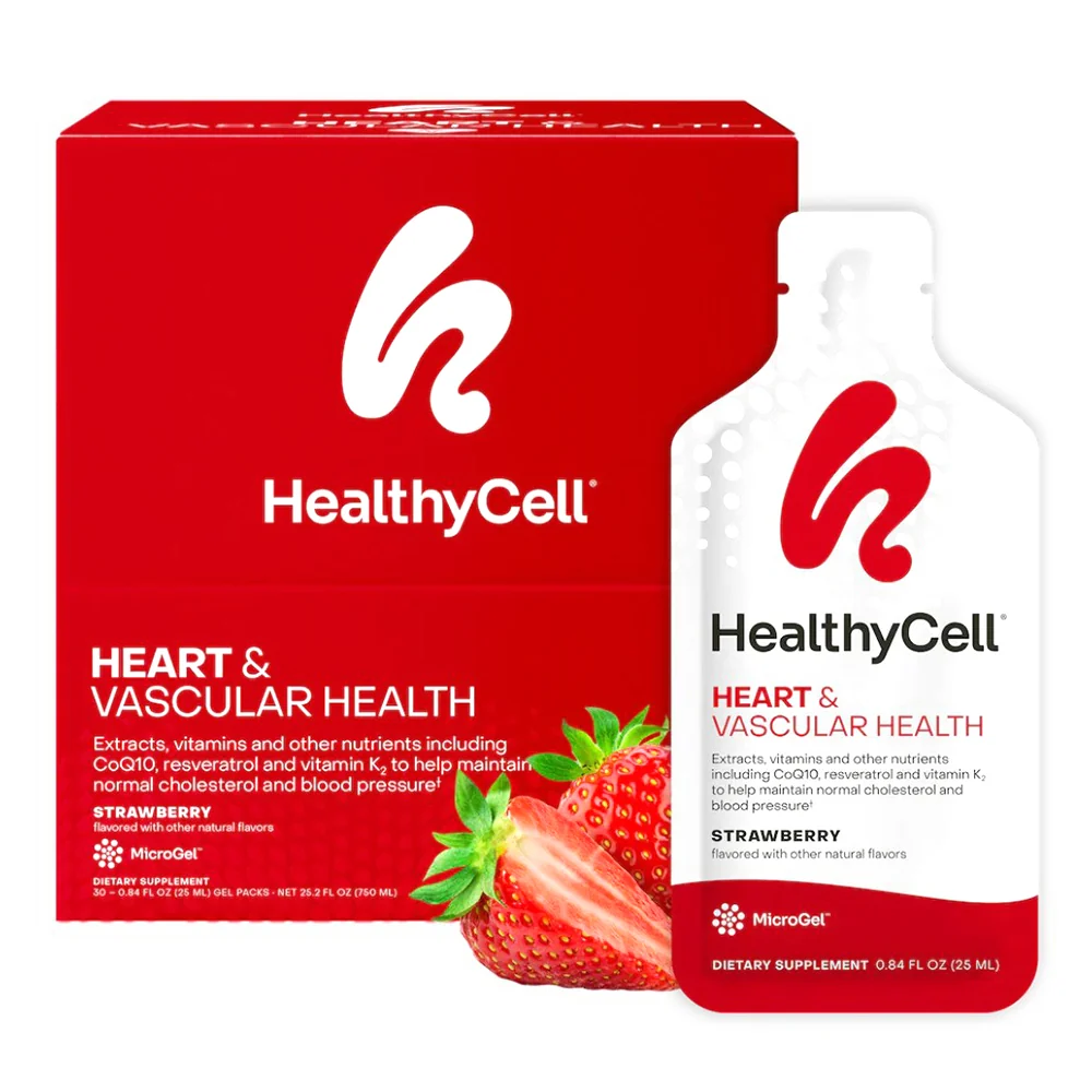 HealthyCell Heart and Vascular Health Dietary Supplement Gel Packs 0.84Oz 25ml 30Ea Artisan