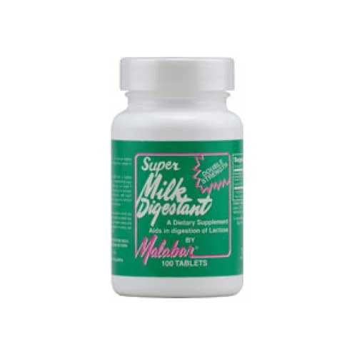 Durable Malabar Super Double Strength Milk Digestant Tablets - 100 Ea Safe