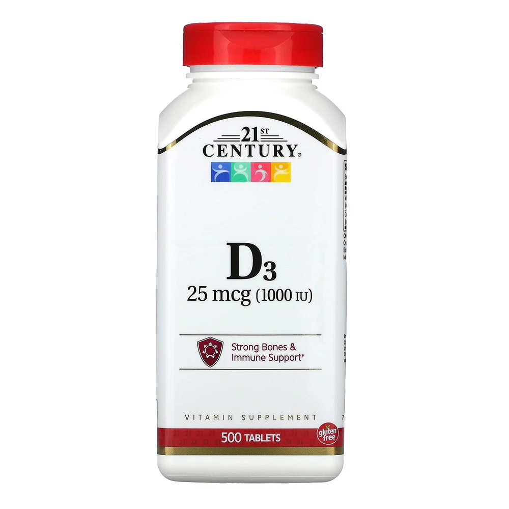 Functional 21st Century Vitamin D3 1000 IU Tablets 500 Ea High-Grade