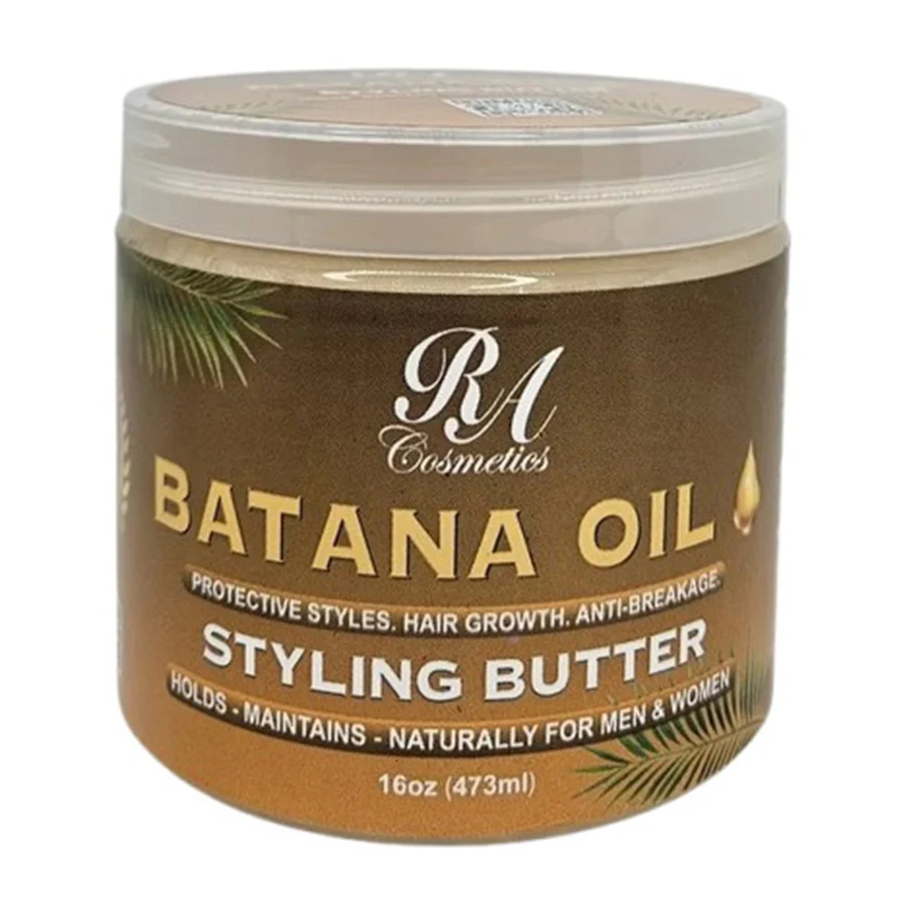 World-Class RA Cosmetics Batana Oil Styling Butter Defines and Shapes Curls Protective Styles Hair Growth 16Oz 473ml Soft