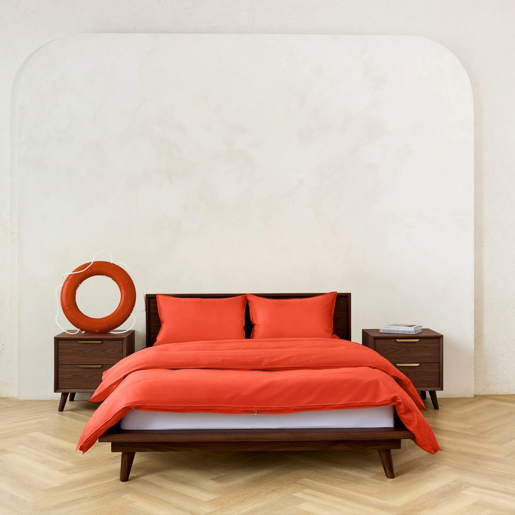 Contemporary Canadian Down Feather Company Persimmon 3-Piece Duvet Cover Set Environmentally Friendly