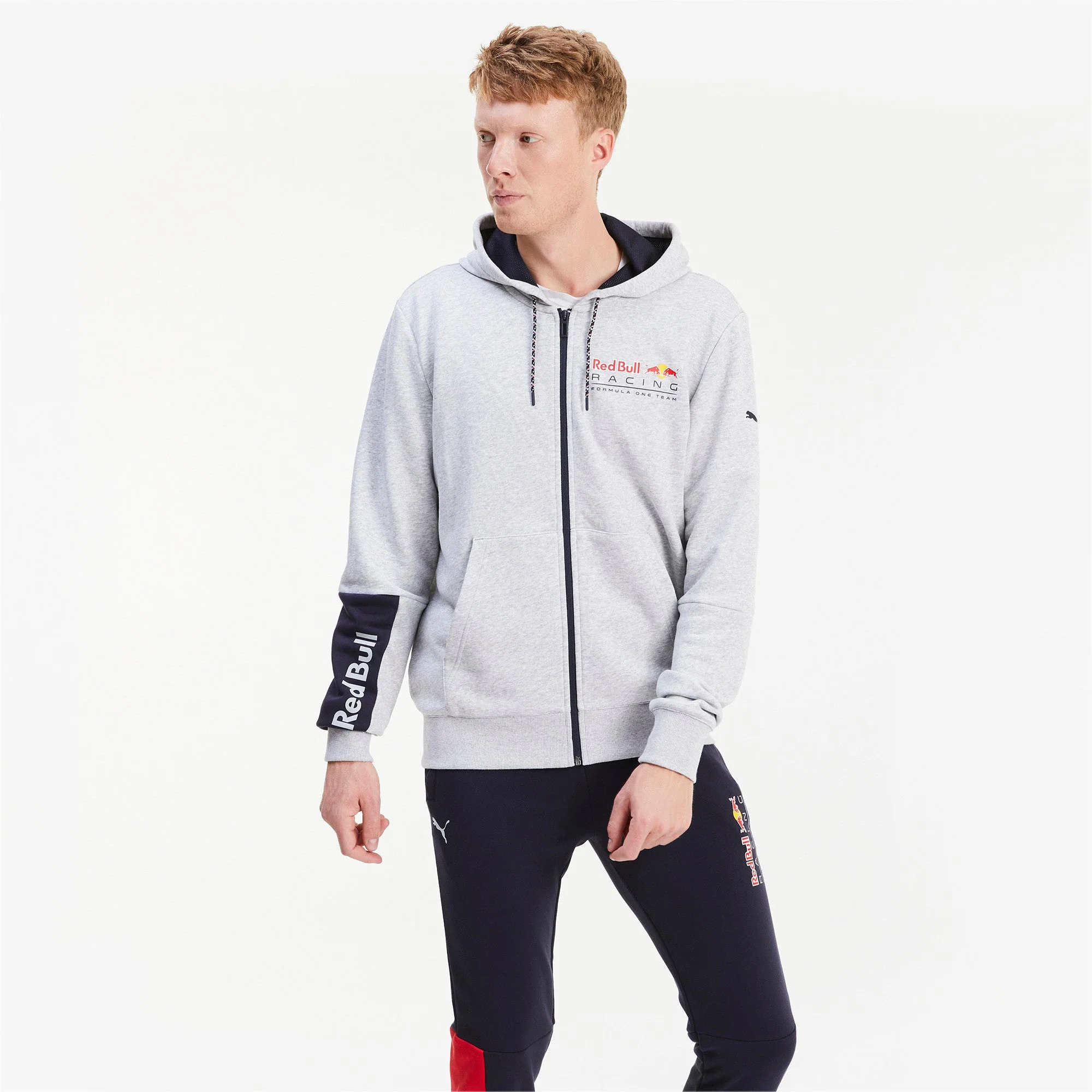 Detailed Puma Men's Rbr Red Bull Racing Logo Hooded Sweat Jacket Jackets Carefully Designed