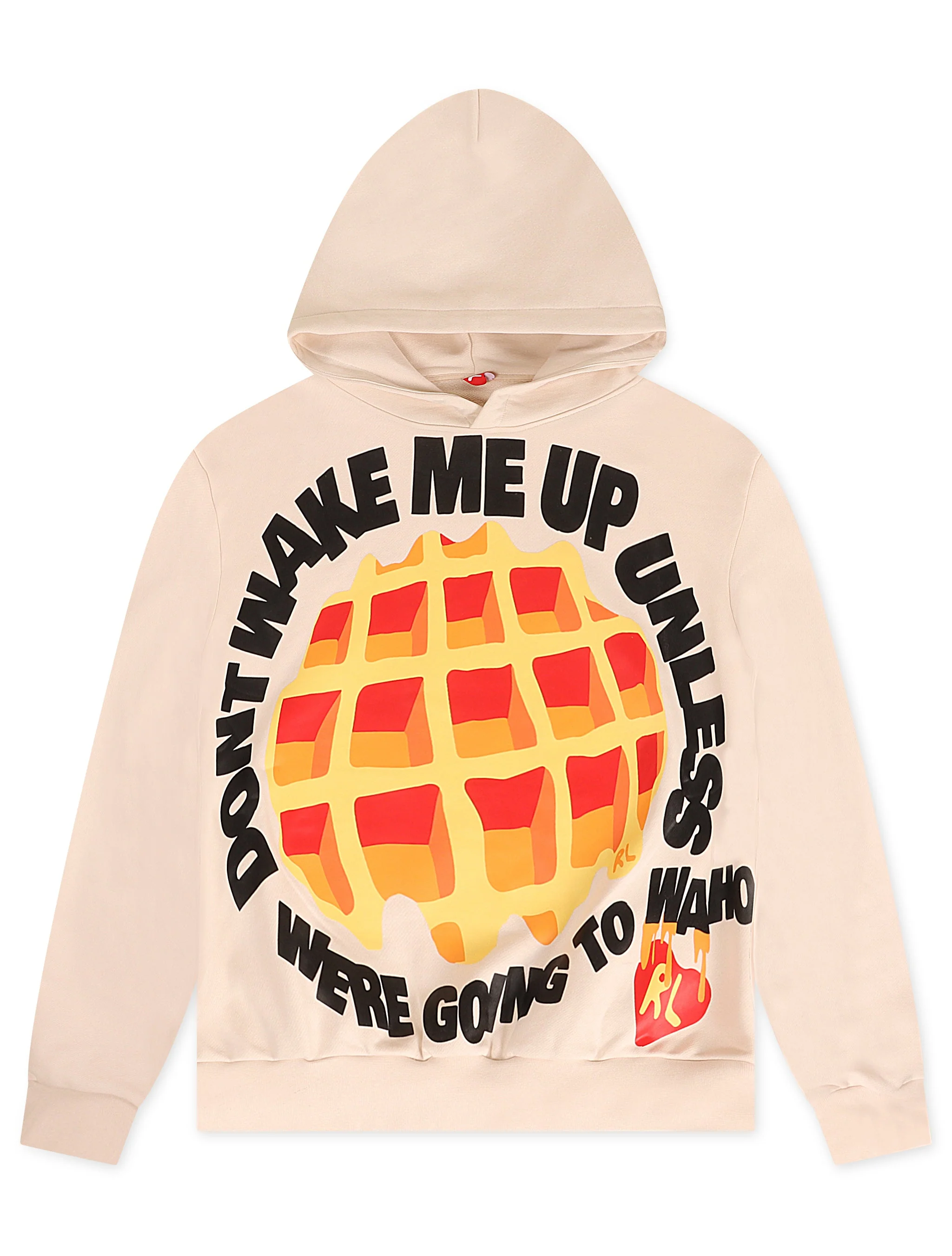 Breathable Red Letters Don't Wake Me Hoodie - Cream Optimized