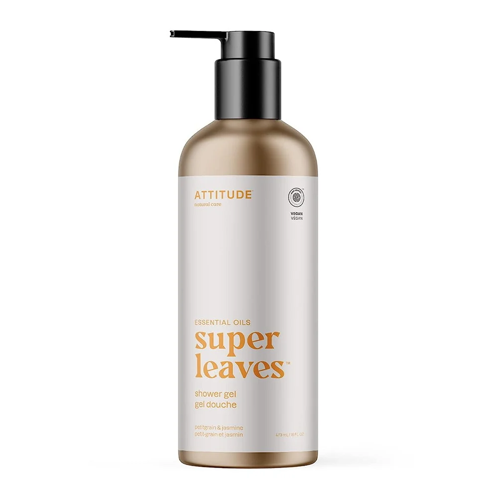 Authentic Attitude Super Leaves Shower Gel Petitgrain and Jasmine 16 Oz Unique