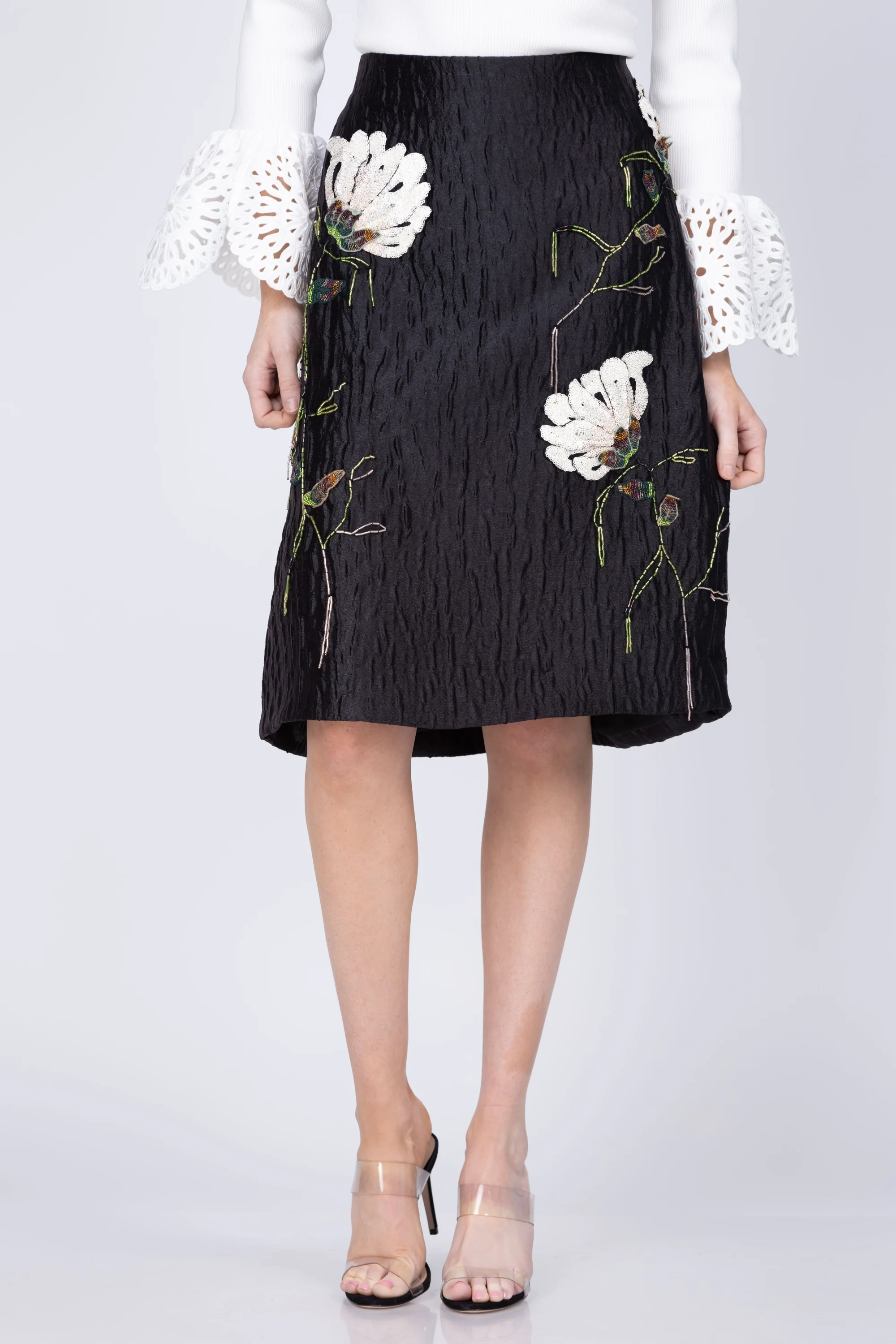 Artisan Simkhai Arla Midi Skirt in Black Advanced