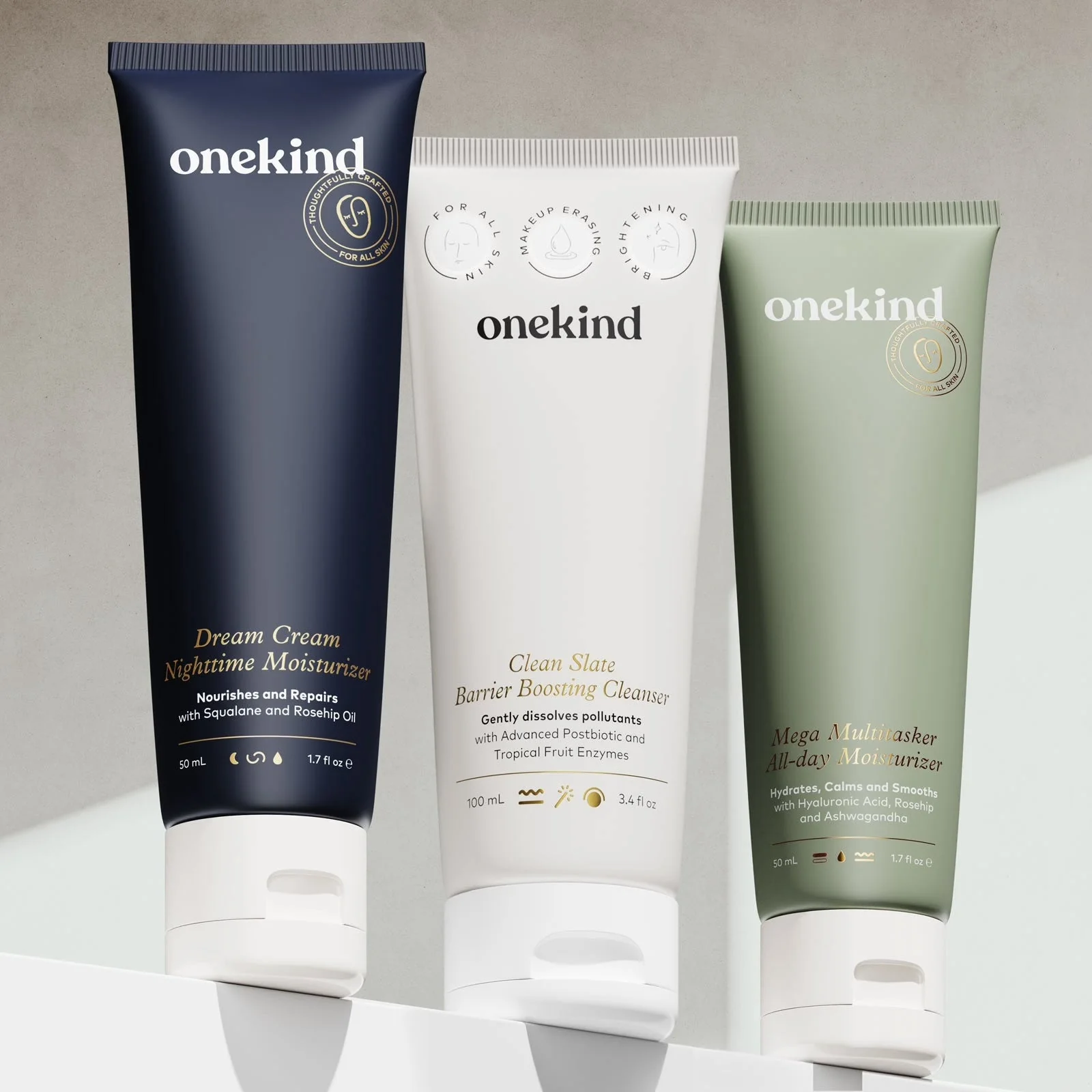 Reusable Do you test on animals Are Onekind products pregnancy-safe In what order should I use the products Where are Onekind products made Are Onekind products gluten- Innovative