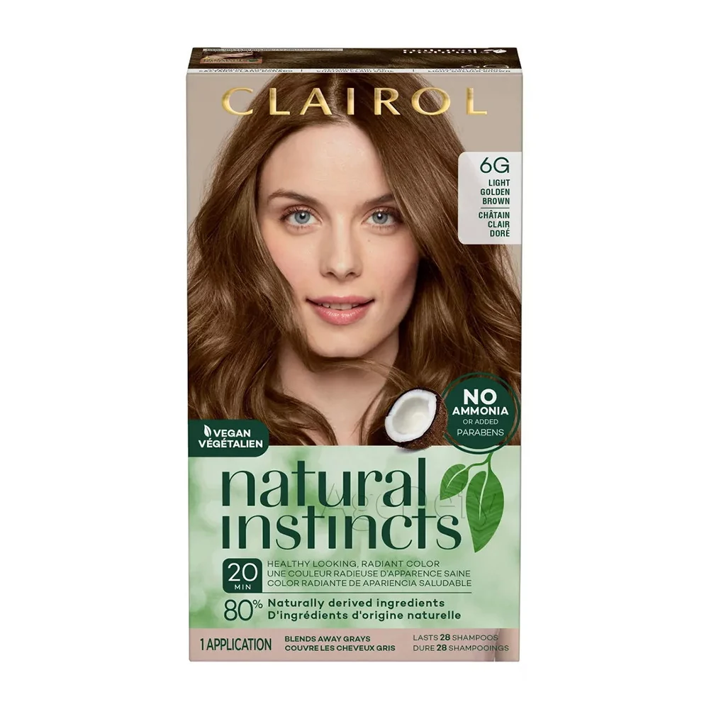 Fashionable Clairol Natural Instincts Demi-Permanent Hair Color Kit 6G Light Golden Brown 1 Ea Unique