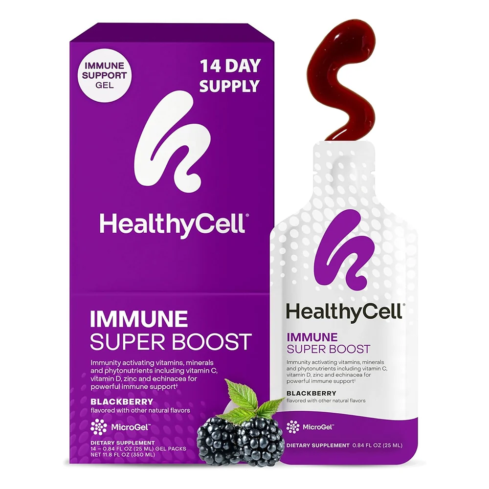 Long-Lasting Healthycell Immune Super Boost Daily Support Blackberry 11.8Oz 350ml Authentic