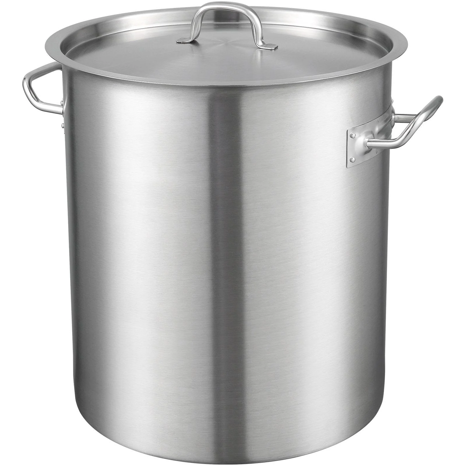 Certified VEVOR Stainless Steel Stockpot 42 Quart Large Cooking Pots Multipurpose Cookware Sauce Pot with Lid Handle Heavy Duty Commercial Grade Stock Pot Sanding Treatment for Large Groups Events Silver - Silver High-Performance