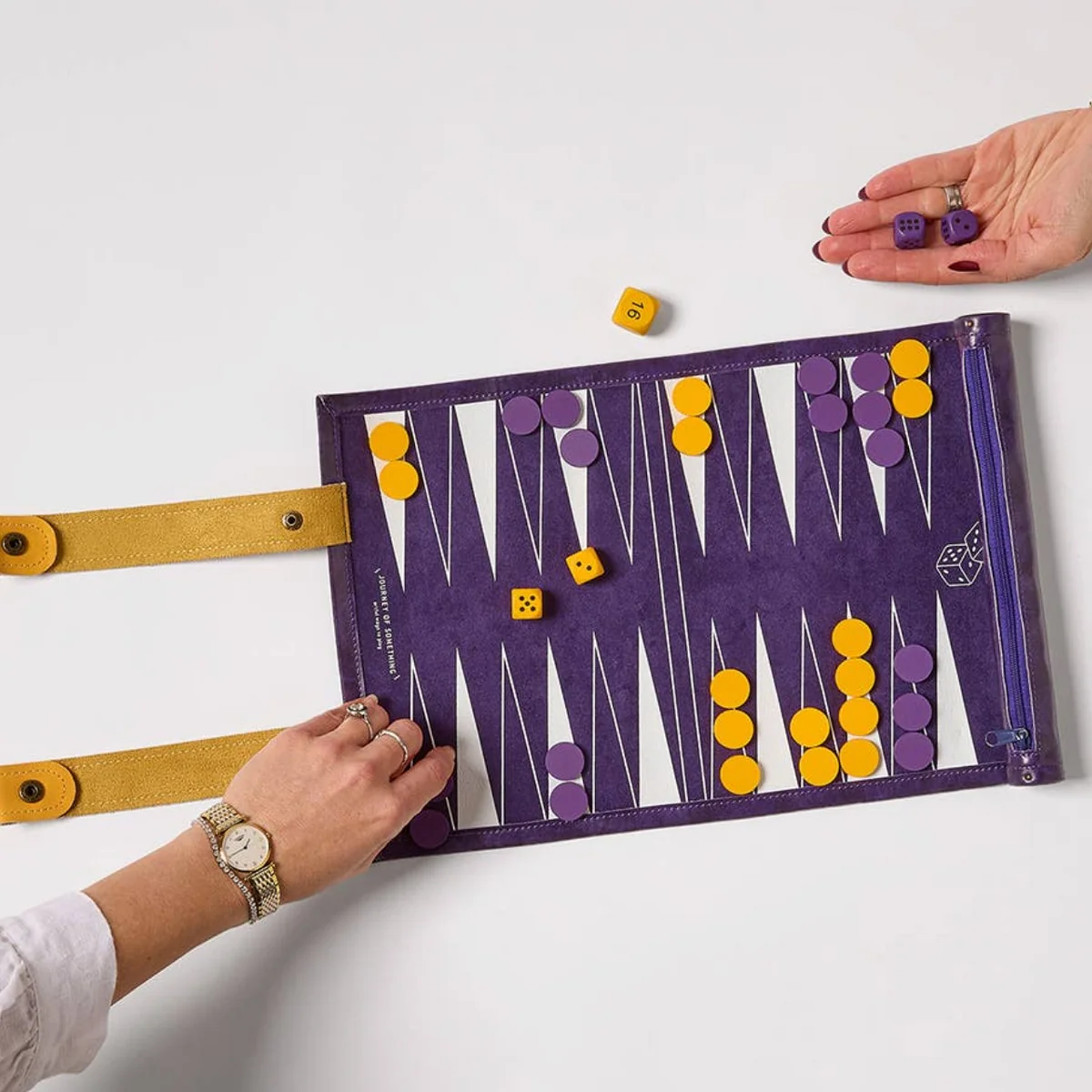 Detailed Portable Roll-Up Backgammon Sophisticated