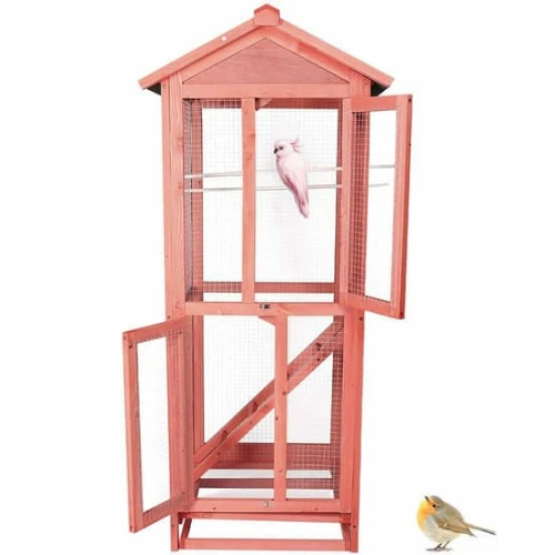 Powerful Heavy Duty Big Wooden Oudoor Parakeet Parrot Bird Cage Superior