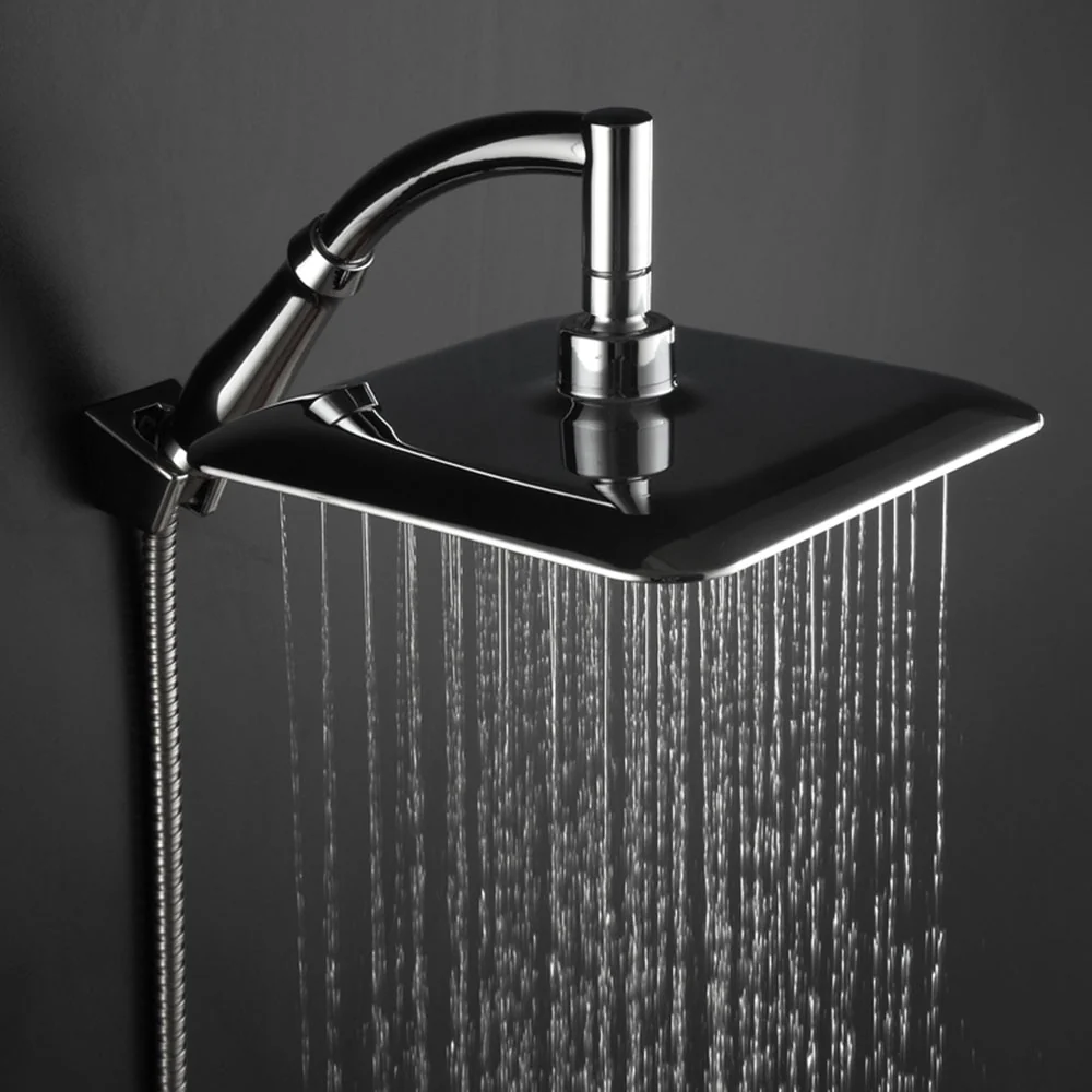 Fashionable Rainfall Shower Head Square Stainless Steel Genuine
