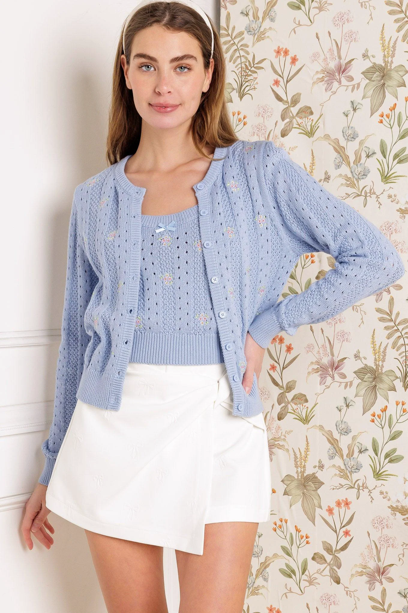 Traditional Days That Fade Sweater and Cardigan Set Outstanding