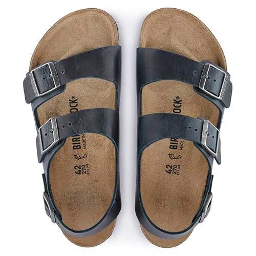Advanced Birkenstock Unisex Milano Oiled Leather Insignia Blue World-Class