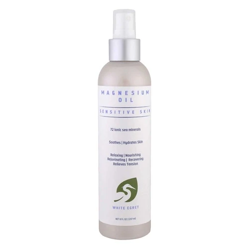 Fashionable White Egret Personal Care Magnesium Oil Sensitive Skin 8 Oz Modern
