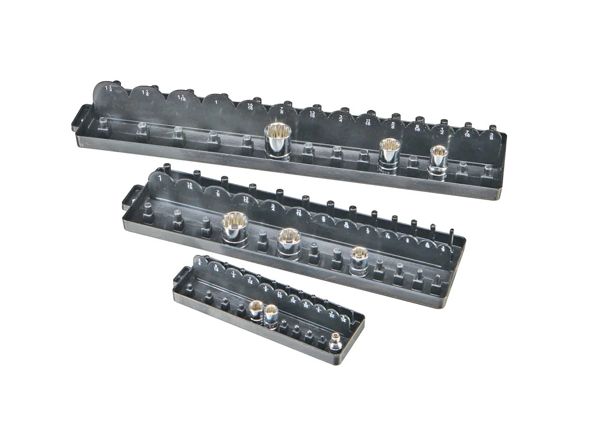 Clean 3 PC Socket Tray Organizer - SAE Sizes for Regular and Deep Sockets. Exceptional