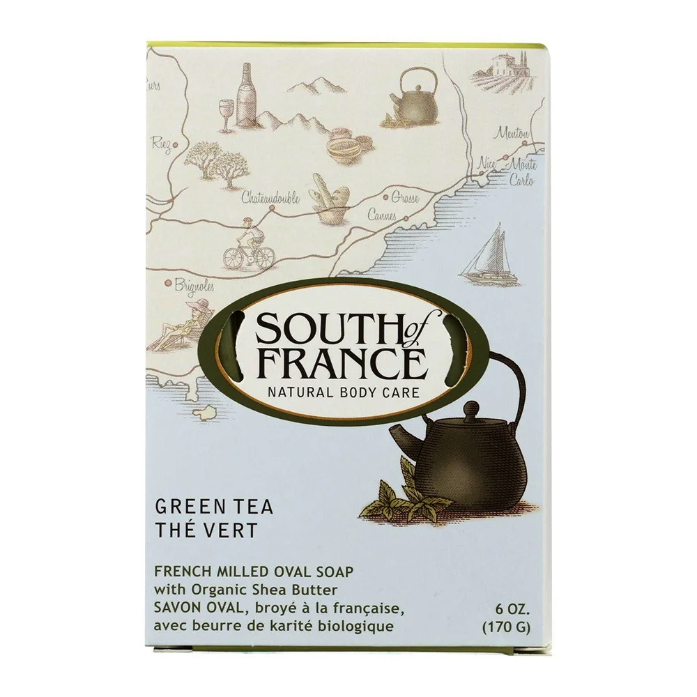 Contemporary South of France Natural Bar Soap Green Tea 6 Oz Unique
