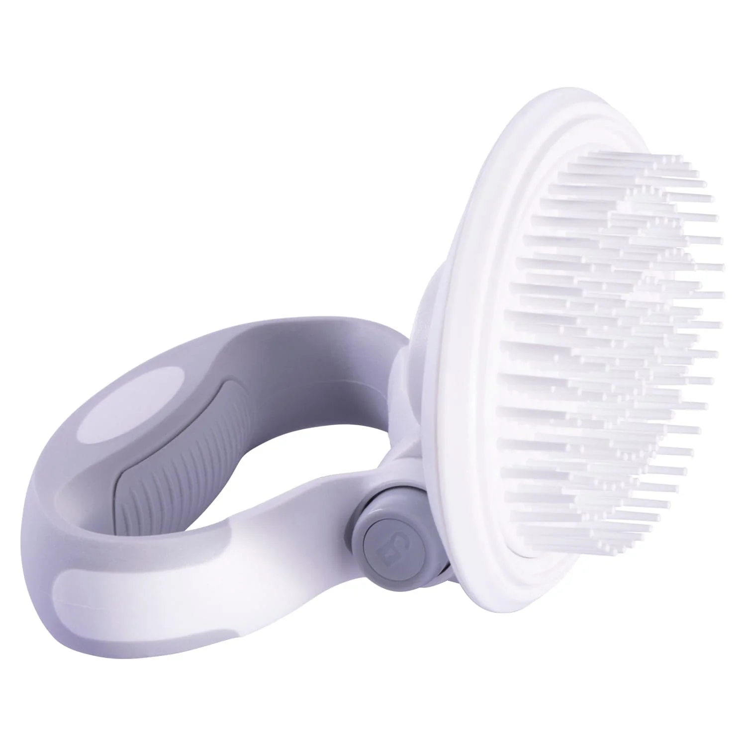 Authentic Pet Life 'Gyrater' Swivel Travel Soft Grooming Pet Pin Brush - White - One Size Innovative