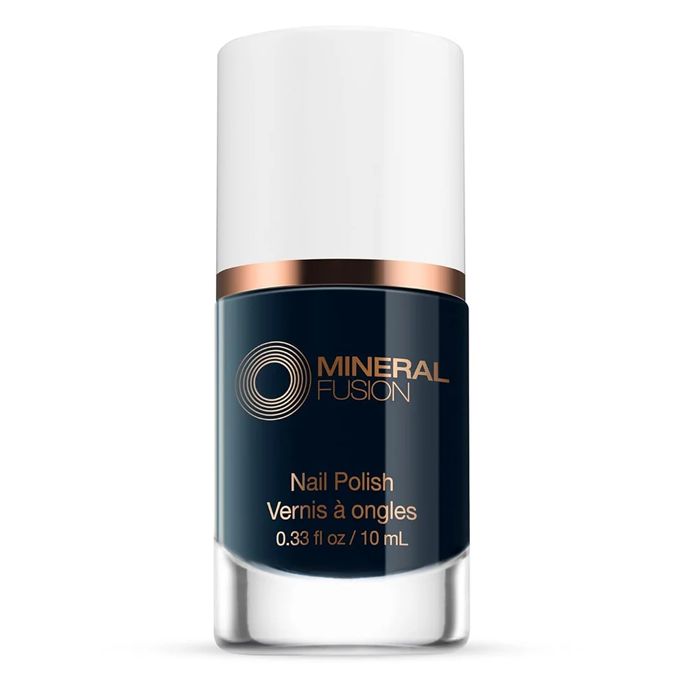 Solid Mineral Fusion Dark Blue Deep Dive Nail Polish Paraben 0.33Oz 10ml Fine