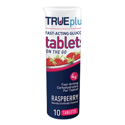 Expertly Made Trueplus Fast Acting Glucose Chewable Tablets 4g Raspberry 10 Ea Enhanced