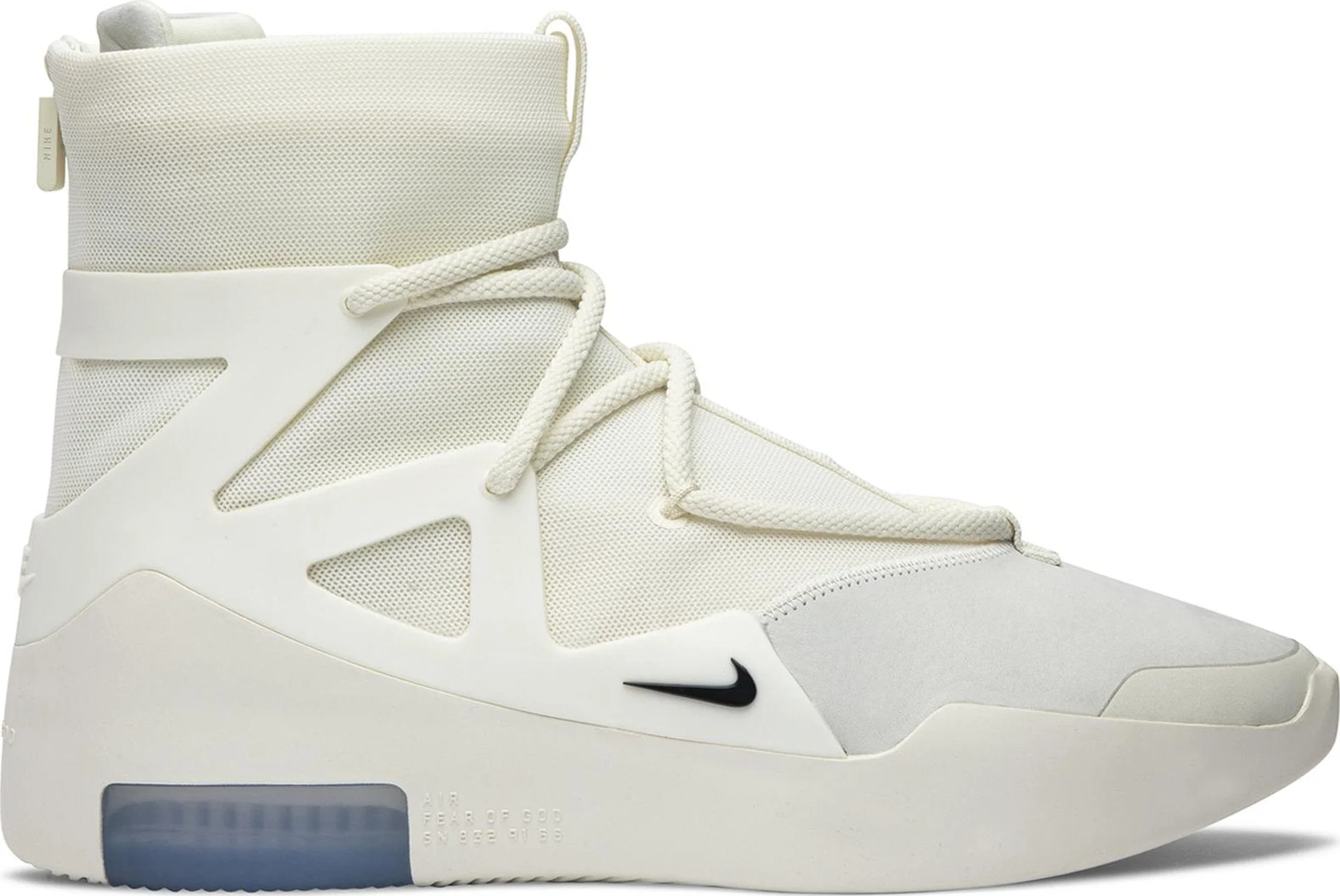 Unique Nike Men's Air Fear Of God 1 'Sail Black' Sneakers Practical