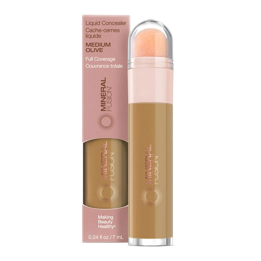 Sophisticated Mineral Fusion Liquid Concealer Medium Olive 0.24 Oz Pure