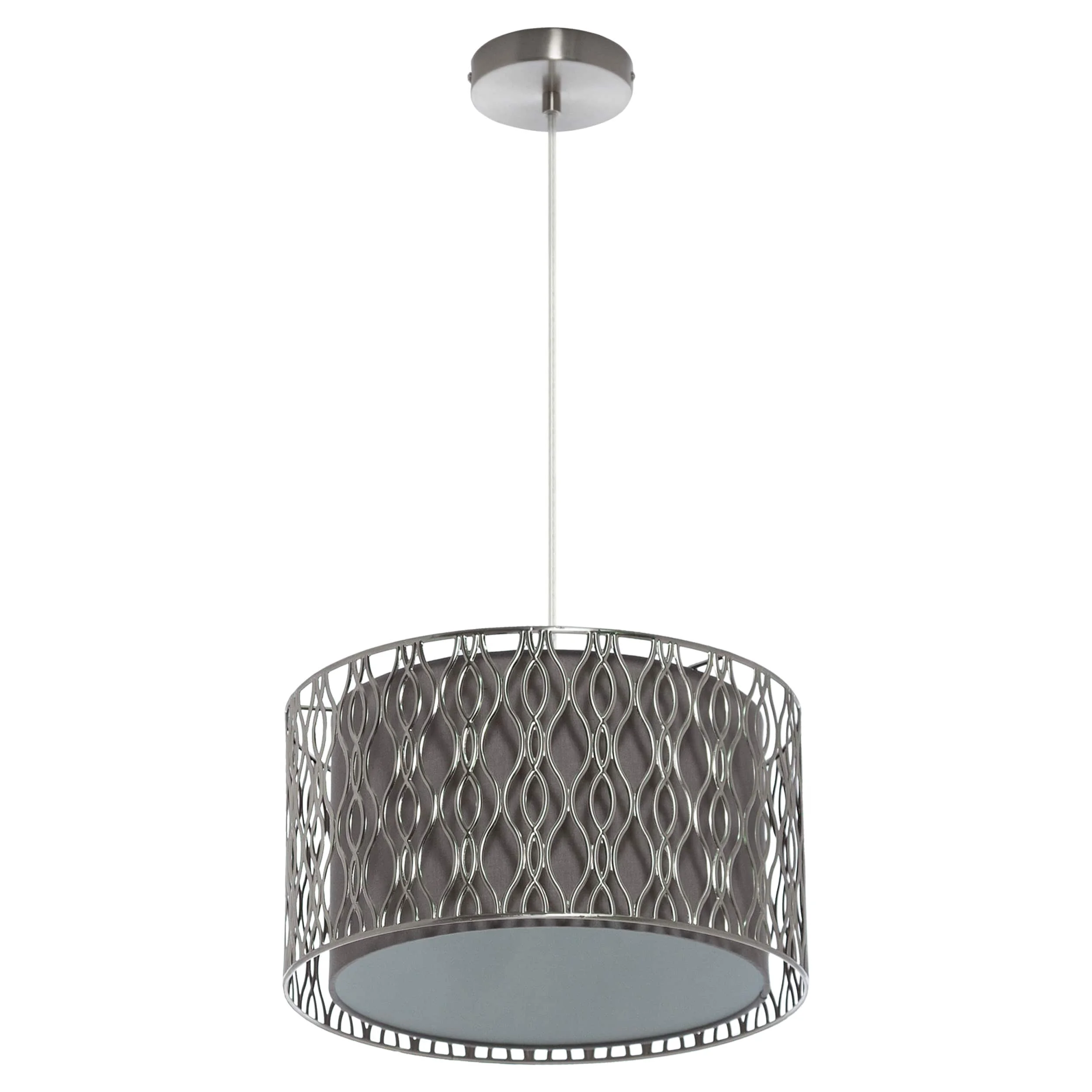 Sophisticated River of Goods Metal Hanging Lamp - Silver Stone Premium Material
